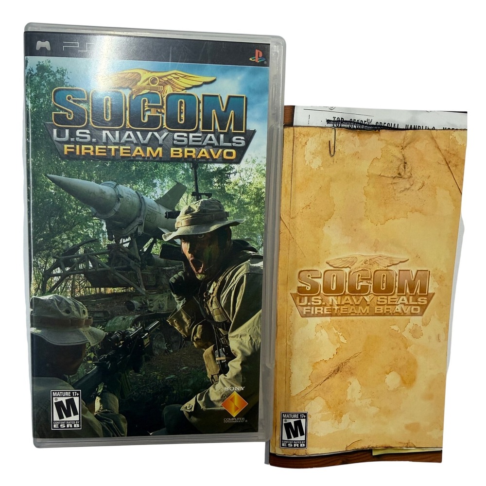 SOCOM US Navy SEALs Fireteam Bravo Sony PSP Game with Manual